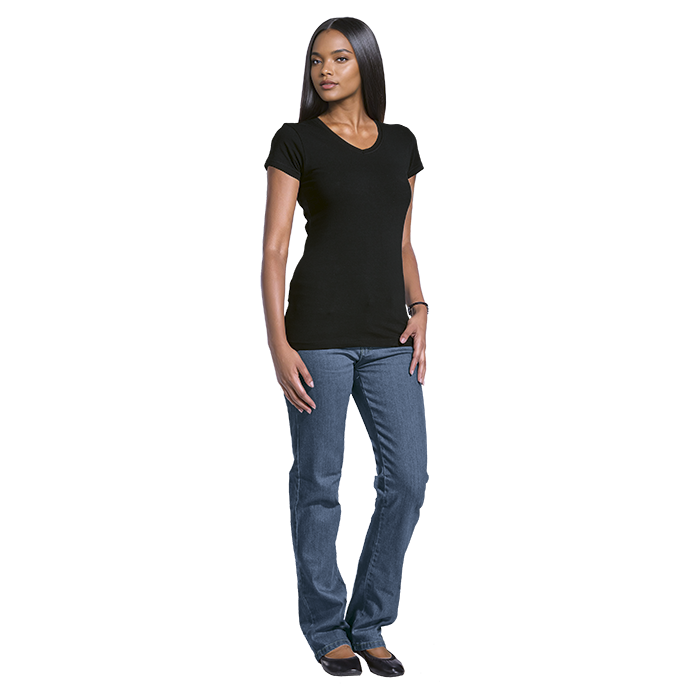170g Slim Fit V-Neck T-Shirt Ladies