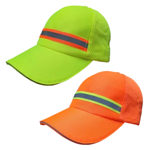 Lime Hiviz golf cap with reflective