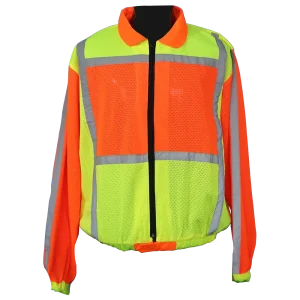Reflective Vest with Zip & ID (2XL) Orange