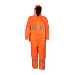 Oxford Rubberised Rain Suit with Reflective Tape ORANGE 2XL