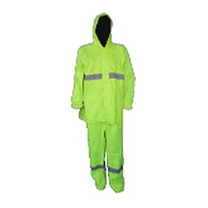 Oxford Rubberised Rain Suit with Reflective Tape LIME 2XL