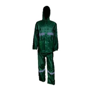 Oxford Rubberised Rain Suit with Reflective Olive Green 2XL