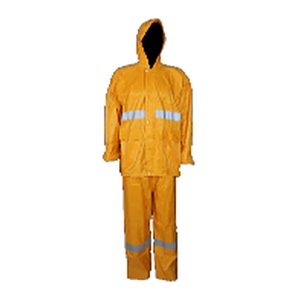 Oxford Rubberised Rain Suit Yellow with Reflective Tape 2XL