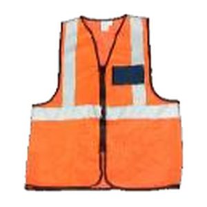 Reflective Vest with Zip & ID (4XL) Orange